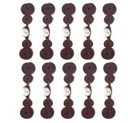Beaupretty Lot de 10 Paires de Boutons à Nouer en Tissu Style Chinois, Boutons Perle de Gourde, Accessoire Couture pour Vêtements Traditionnels, pour Cheongsam et Diy, Couleur Café Foncé,