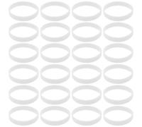 Beaupretty Lot de 100 Bracelets Phosphorescents en Silicone Blanc Lumineux et Flexibles pour Fête Course Nocturne et Présents D’Garçon et Filles Accessoires Légers et Confortables pour