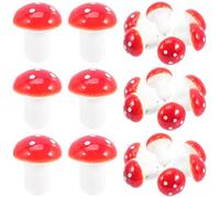 Beaupretty Lot de 100 Mini Champignons Rouges en Mousse pour Décoration de Gâteau Micro-Paysage Mini Jardin et Bonsaï - Accessoires Décoratifs Non Comestibles sans Fil en Fer