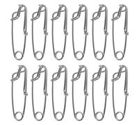 Beaupretty Lot de 12 connecteurs de leurre de pêche en Acier Inoxydable Argent, Clips pour matériel de pêche, œillet fermé, pour pêche en mer et pêche au Thon en Haute mer