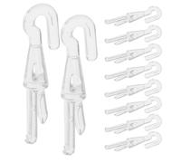 Beaupretty Lot de 12 Crochets de Baguette de Store en Alliage Transparent pour Tringles à Rideaux, Accessoires de Remplacement pour Stores Vénitiens, Compatibles Barres de Réglage,