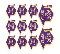 Beaupretty Lot de 12 Épinglettes Broche de Remise de Diplôme 2026 de Toque Violet, Décorations Légères et Sécurisées pour Chapeau de Graduation, Badges pour Enseignants et Étudiants,