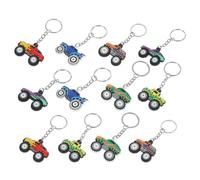 Beaupretty Lot de 12 Porte-clés Camion Tout-terrain en Pvc Léger et Compact, Design Cartoon Mignon, Accessoires pour Sorties Quotidiennes et Aventures en Plein Air