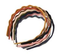 Beaupretty Lot de 12 Serrage-Têtes Ondulés en Plastique Multicolores Bandeau Ondulé pour Femme et Fille Format Compact Accessoire Coiffure Maintien Cheveux Usage Quotidien et Occasions