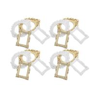 Beaupretty Lot de 16 Mini Cadres Photo Vintage en Plastique pour Loisirs Créatifs Petits Cadres Baroques en Couleur Perle Dorée et Blanche et Ovales pour Décoration Maison de Poupée