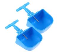 Beaupretty Lot De 2 Abreuvoirs Automatiques pour Lapin Distributeur d'eau Bol en Plastique Solide Sortie De Vidange Intégré pour Cage Petits Animaux
