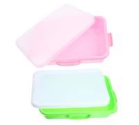 Beaupretty Lot De 2 Bacs Sensoriels Portables : Bac À Sable avec Couvercle, Bac À Sable en Plastique avec Poignée, Plateau De Jeu pour Enfants, Perles, Jouets Artisanaux, Conteneur De