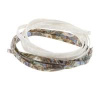 Beaupretty Lot de 2 Bandes Décoratives de Reliure pour Guitare 1640x6x1,5mm en Abalone Irisé et Nacre Blanche, Filet Acoustique pour Rosace, Accessoires pour Guitares Acoustiques, Classiques
