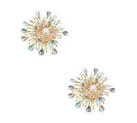 Beaupretty Lot De 2 Broches En Perles Et Fleurs En Alliage De Zinc Délicates En Forme De Tournesol Strass Pour Femme