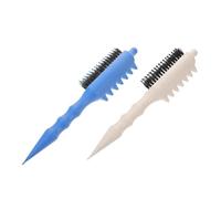 Beaupretty Lot de 2 Brosses à Cheveux Bouclés Bleu et Blanc, Peigne à Queue Poils en Crin de Porc pour Massage du Cuir Chevelu, Outil Professionnel pour Cheveux Fins et Coiffure