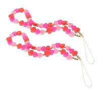 Beaupretty Lot de 2 Cordons Suspendus pour Téléphone en Pâte Polymère, Breloques de Cœur Rose, Perles Décoratives, Lanières Anti-perte pour Accessoires Mobiles, Porte-clés Uniques