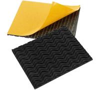 Beaupretty Lot de 2 Coussinets Adhésifs Antidérapants pour Semelles de Chaussures Protection Talon Noir Autocollant Motif Ondulé Absorbant les Chocs du Bruit Semelles de Sport et Ville
