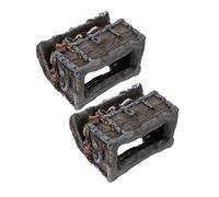 Beaupretty Lot De 2 Décorations en Résine pour Aquarium Petit Ornement pour Aquarium Statue Décoration Coffre Au Trésor Accessoire en Résine