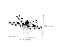 Beaupretty Lot De 2 Diadèmes De Mariée En De Zinc Noir Accessoires Pour Cheveux De Mariée Accessoires Décoratifs Pour Mariage