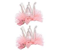 Beaupretty Lot De 2 Épingles À Cheveux En Forme De Couronne Pour Princesse Mignonnes Style Bobby En Maille Pour Fête D'Anniversaire En Pour