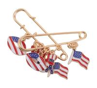 Beaupretty Lot de 2 Épingles Drapeau Américain en Métal Brillant, Broches Patriotiques Légères pour Revers de Costume, Accessoires Commémoratifs pour Événements Politiques et