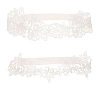 Beaupretty Lot De 2 JarretièRes De MariéE En Dentelle Blanche JarretièRe De Mariage Pour La MariéE Accessoires De Cuisse Pour CéRéMonie Bal FêTe Cosplay Halloween Et NoëL