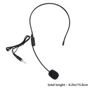 Beaupretty Lot de 2 Microphones Serrage-Tête Filaires Unidirectionnels Prise Filetée Micro-Casque à Condensateur Noir Compatible Amplificateur Vocal pour Enseignement et Conférences