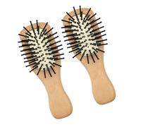Beaupretty Lot De 2 Mini Peignes En Bambou Pour Cheveux Brosses Démêlantes Pour Cuir Chevelu Peigne En Bois Petite Brosse Pour Perruques Synthétiques Mini Brosse En Nylon