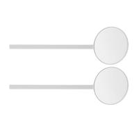 Beaupretty Lot de 2 Miroirs à Cils Ronds en Verre Blanc 18,8 X 6,1 Cm Miroir Portable de Poche pour Extensions de Cils, Outil D’inspection Précis pour Techniciennes et Usage Voyage
