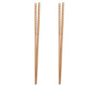 Beaupretty Lot de 2 Paires de Baguettes Longues en Bois Réutilisables, Anti-brûlure Cuisiner la Maison Restaurant