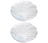 Beaupretty Lot de 2 Plateaux Coquillage pour Manucure Palette de Mélange de Couleurs pour Ongles Présentoir Transparent Outil Professionnel et Domestique pour Nail Art Mélange Précis des