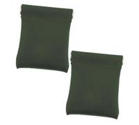 Beaupretty Lot de 2 Porte-Monnaie Mini en Cuir PU Grain Croix, Léger et Multifonction, pour Femme, Usage Extérieur et Voyage, Coloris Vert, Format Compact Portable