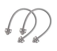 Beaupretty Lot de 2 Protège-câbles Métalliques Inoxydables pour Contrôle D'accès, Gaine de Protection Étanche pour Câble Souple de Porte, Boucle de Transfert Fil Compatible Systèmes D'entrée