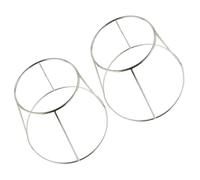 Beaupretty Lot de 2 Supports à Assiettes Double Couche en Acier Inoxydable, Porte-plateaux Multi-usage 15-27 Cm, Présentoir Stable pour Fruits de Mer, Pizza et Buffet, Adapté Maison