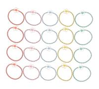 Beaupretty Lot De 20 Élastiques En Forme De Macaron Pour Filles Motif Dessin Animé Pour Queue De Cheval Pour Femmes Et Filles