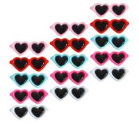 Beaupretty Lot de 20 Mini Breloques Lunettes de Soleil Cœur en Résine Multicolore, Flatback pour Scrapbooking, Création de Bijoux et Loisirs Créatifs, Accessoires DIY Couleur Aléatoire