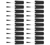 Beaupretty Lot De 20 Pinceaux De Rechange Pour Vernis à 10ml Avec Capuchons Noirs, Brosses En Fibre Artificielle Souples, Pour Application Précise Manucure Et Nail Art