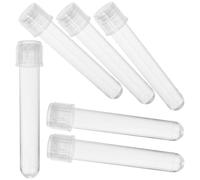 Beaupretty Lot de 24 Tubes à Essai 5 Ml en Plastique avec Bouchon Étanche Tubes de Prélèvement et Stockage D’échantillons Transparents pour Laboratoire et Usage Scientifique
