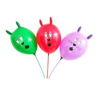 Beaupretty Lot de 25 Ballons Lapin 30 Cm Multicolores en Latex Réutilisables, Décoration Fête Anniversaire Bébé Garçon et Filles, Ballon Tête Animal pour Séance Photo et Couleur Aléatoire