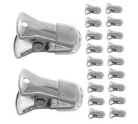 Beaupretty Lot de 25 Pinces Métalliques Crocodiles Petites pour Chapeaux, Clips Muraux, Accessoires Diy, Argenté, pour Loisirs Créatifs, Bureau et Coiffure