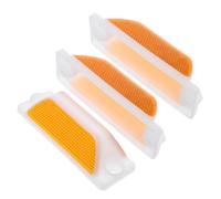 Beaupretty Lot de 3 Balises de Signalisation Robustes pour Allées de Garage Réflecteurs Réfléchissants Rectangulaires 120X40 MM Couleur Jaune Double Étanches et Résistantes aux