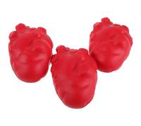 Beaupretty Lot de 3 Balles D’exercice de Pression pour Mains Rouges de Cœur, Renforçateur de Préhension Portable pour Rééducation des Doigts et Renforcement Musculaire des Mains Chez