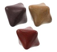 Beaupretty Lot de 3 Balles Hexagonales en Bois Naturel pour Renforcement Force de Préhension et Exercice des Doigts, Masseur de Paume Ergonomique, Outil de Massage Portable pour