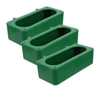 Beaupretty Lot de 3 Bols à Oiseaux Verts en Abs pour Cage à Oiseaux Mangeoires Polyvalentes Faciles à Installer Accessoires Indispensables pour Perroquets