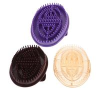 Beaupretty Lot de 3 Brosses de Massage Méridiens en Silicone Souple, Outil Manuel pour Exfoliation Corporelle et Stimulation des Points D'acupuncture, Accessoires Compacts