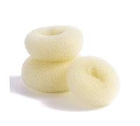 Beaupretty Lot de 3 Donuts de Cheveux Beige en Nylon pour Femme, Créateur de Chignons Ronds Facile à Utiliser et Ajoutant du Volume, pour Ballets et Soirées