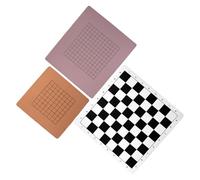 Beaupretty Lot De 3 Échiquiers Pliables Double Face Fournitures De Jeu Tapis D'Échecs Pliable Xiangqi Échiquier Chinois Double Face Accessoire De Jeu D'Échecs Marron Clair