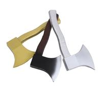 Beaupretty Lot de 3 Fausses Haches Légères en Polyuréthane Couleurs Or et Argenté Accessoires Réalistes pour Déguisement Halloween Viking Pirate ou Bûcheron pour Soirée Costumée et Jeux