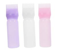 Beaupretty Lot De 3 Flacons De Pour Cheveux Violets Peigne Doseur Pour Capillaire Applicateur De Racine Et Cuir Chevelu Flacon Distributeur Violet Costume Pour Femme