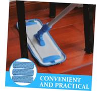 Beaupretty Lot De 3 Lingettes De Rechange pour Balai en Microfibres 45x14 Cm, Recharge Adhésive Lavable, Nettoyage Sols Bois Carrelage Marbre, Entretien Ménager Polyvalent