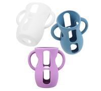 Beaupretty Lot de 3 Manchons en Silicone Anti-casse pour Biberons en Verre 240 Ml Compatible avec Avent, Couleurs Blanc, Bleu Marine et Violet, Protection Antichoc Légère et Souple