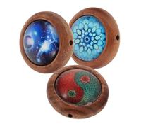 Beaupretty Lot De 3 Pendentifs Thangka En Perles Mélangées Colorées Pour Macramé Fournitures De Bijoux Bracelets Fabrication De Bijoux Assortis Fournitures Pour Macramé Perles