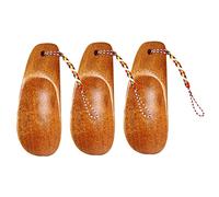 Beaupretty Lot de 3 -Pieds en Bois Portable Aide-Chaussures pour Voyage Petit -Pied -Chaussures à Manche Court Outil Pratique pour Enfiler des Chaussures