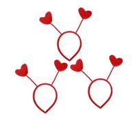 Beaupretty Lot De 3 -Têtes En Forme De Cœur Motif Cupidon Mignon Et Joyeux Idéal Pour La Saint-Valentin Accessoire De Fête Ou De Thanksgiving Rouge