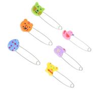 Beaupretty Lot de 30 Épingles de Sûreté Longues en Inox Tête Plastique Motif Animal Attaches pour Couches Lavables Bébé Maintien Sécurisé et Respectueux des Tissus Accessoire